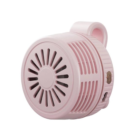 EHJRE Compact Portable Attachable Fan Hands-Unrestricted Attachable Fan Small Slim for Pink English Manual