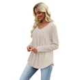 thumbnail image 6 of WIHOLL Long Sleeve Shirts for Women V Neck Tunic Tops Lightweight Womens Sweaters Fall Outfits, 6 of 12