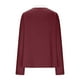 thumbnail image 5 of Conjuntos de otoño para mujer,Blusa informal de poliéster con cuello en V y manga corta para mujer, ideal para usar en cualquier temporada, sopatenor, 5 of 8