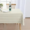 thumbnail image 1 of Striped Square Tablecloth Beige - Stainproof, Spillproof and Waterproof Washable Polyester Fabric 4 ft Table Cloth for Outdoor Picnic and Banquet, 54 x 54 Inch, 1 of 9