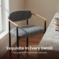 thumbnail image 3 of COLAMY ELEN Set of 4 Modern Bar Height Stools with Arms and Back, 29.5" Upholstered Barstools, Luxury Kitchen Island Chairs with Metal Frame & Footrest for Home Bar, Grey, 3 of 8