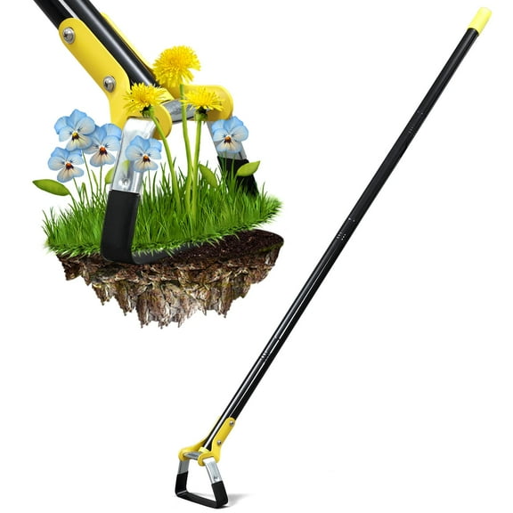 CHEASYOU Stirrup Hoe Garden Tool, Heavy Duty Hula Weeding Hoe for Gardening Long Handle , 30 to 54 inch Scuffle Hand Weed Hoe, Action Hoe for Easy Weeding