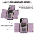 thumbnail image 3 of ELEHOLD Leather Wallet Case for Samsung Galaxy S23 Plus Case, Galaxy S23 Plus Wallet Case with PU Leather Card Pockets Back Flip Cover,Purple, 3 of 5