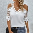 thumbnail image 2 of Tops for Women Trendy Blouses Women Dress Shirts And Blouses for Work Tech Shirt Woman Thermal Womens Casual Tops Short Sleeve Sports T Shirts Leopard Print Long Sleeve Shirt Pack Long White S, 2 of 6