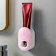 thumbnail image 1 of Dispensador automático de pasta de dientes para niños y adultos | Dispensador de pasta de dientes manos libres de pared | Instalación sin taladro con adhesivo resistente | Blanco, rosa, azul y gris, 1 of 8