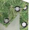thumbnail image 5 of Ambesonne Green Leaf Grommet Curtain, Fresh Jungle Aloha, 50" x 54", Apple Green Fern Green, 5 of 6