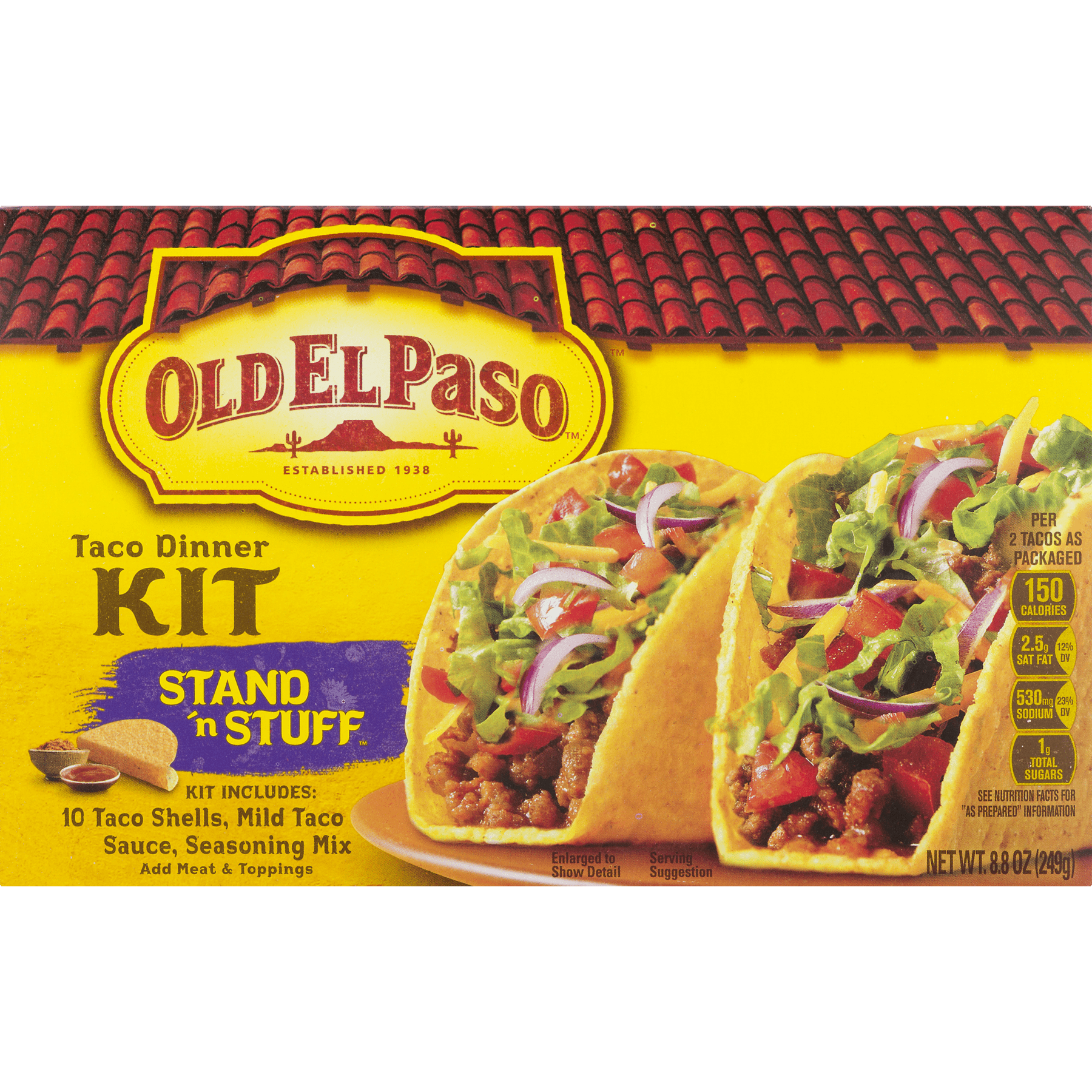 4 Pack Old El Pasoa A A Stand N Stuff Taco Dinner Kit 8 8 Oz Box 8 8 Oz Walmart Com Walmart Com
