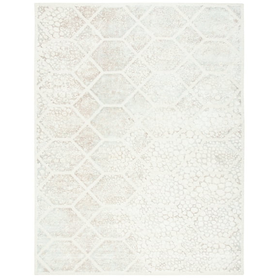 SAFAVIEH Restoration Vintage Cora Geometric Area Rug, Ivory, 8' x 10'