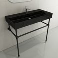 thumbnail image 5 of BOCCHI 1378-005-0126 Milano 39.75 Inch 1-Hole Wall-Mounted Fireclay Sink Black, 5 of 7