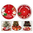 thumbnail image 2 of Beautiful Snowflake Pattern Tree Skirt Christmas Style Decorative Brushed Cloth Tree Carpet for Home, 2 of 8
