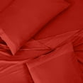 thumbnail image 5 of ROYALE LINENS 300 Thread Count 100% Long Staple Combed Cotton Sheet Set - 4 Piece Queen Bed Sheets - 1 Fitted, 1 Flat & 2 Pillow Cases - Soft Cool & Crisp Sheet Set (Queen, Red), 5 of 10