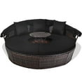 thumbnail image 6 of Patiojoy Patio Rattan Daybed Round Cushioned Sofa Adjustable Table Top Canopy, 6 of 6