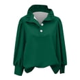 thumbnail image 3 of TaTaai 2026 Spring Summer Solid Color Button Top for Women Long Sleeve Round Neck Casual Blouse Soft Comfy Lightweight Daily Vacation Outfits Gift, 3 of 5