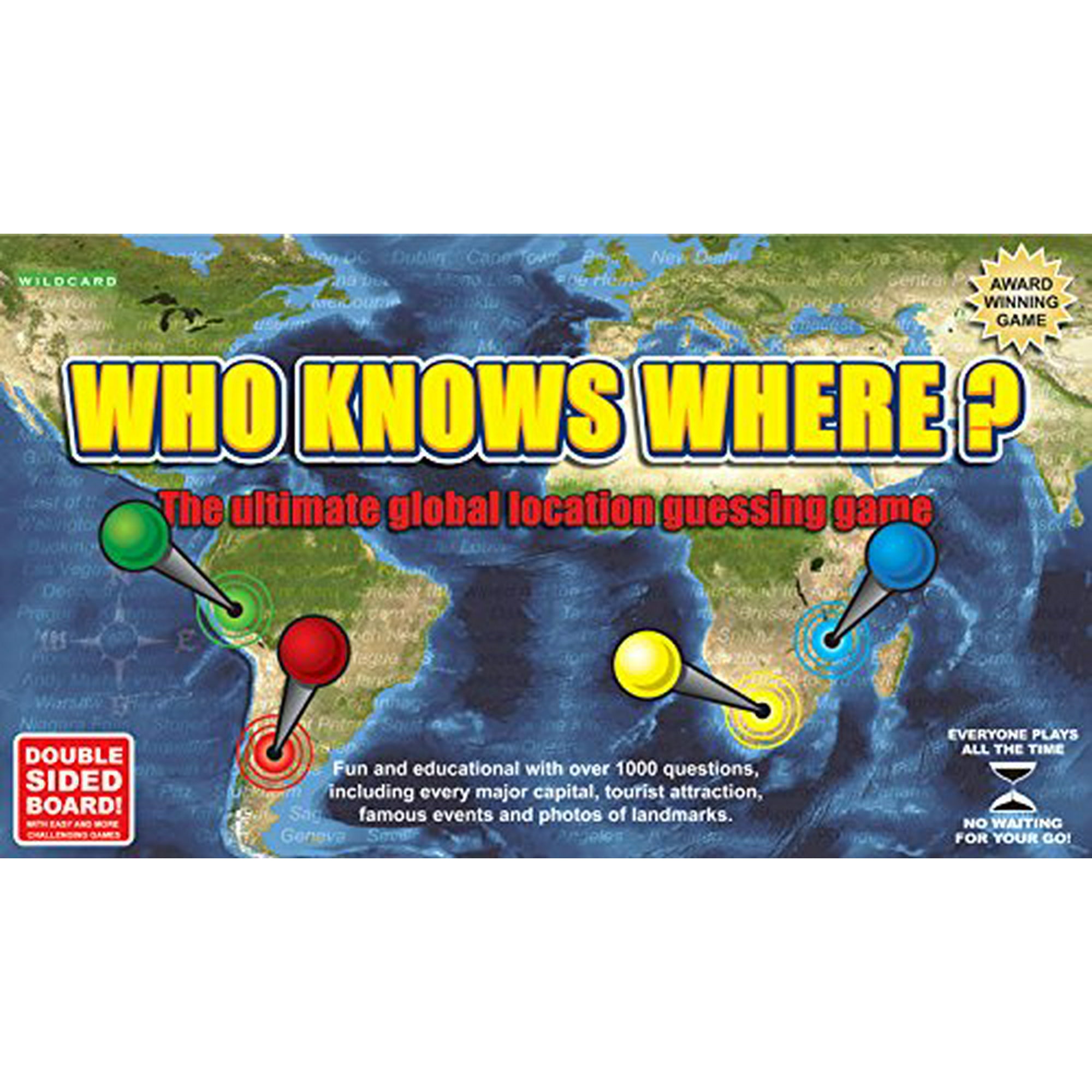 Who Knows Where? - The Location Guessing Educational Family Board for kids  and adults, where you guess famous geography locations on a map of the  world. | Walmart Canada