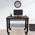 thumbnail image 4 of Duramax Rolling Industrial Desk with Wooden Top 46 inches x 24 inches, 4 of 16