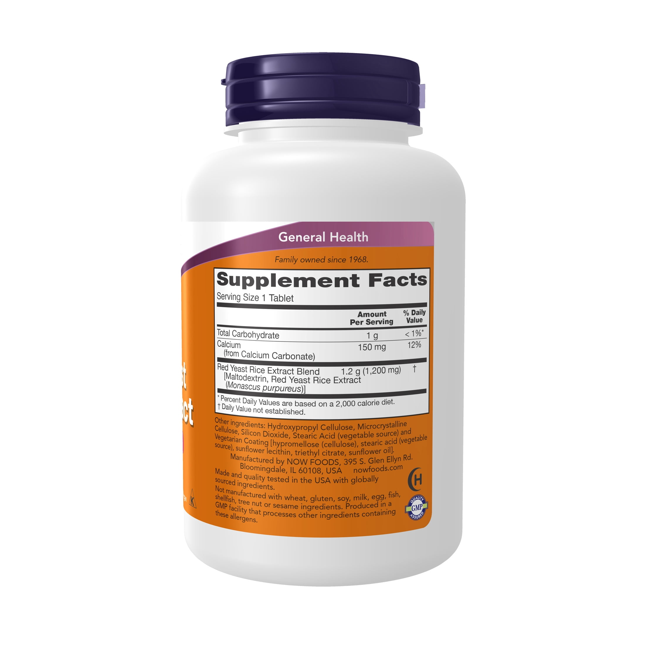 NOW Supplements, Red Yeast Rice (Monascus purpureus) 1,200 mg, Nutritional Support, 120 Tablets