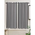thumbnail image 2 of Bedroom Curtains 63 Inches length, Simple Black White Stripes Window Treatment Curtain Drapes, Modern Stripes Rod Pocket Curtain Panels for Living Room Kitchen, 42"x63", 2 Panels, 2 of 7