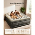 thumbnail image 3 of Air Mattress King with Built in Pump, Inflatable Mattress Blow Up Mattress 18 Raised Comfort,Upgraded Surface Portable Bed, Air Bed for Home, Guest, Camping, Colchone Inflable, 650 lbs, 3 of 8