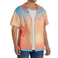 thumbnail image 4 of KLL The Sunset of Dandelion Print Men's Shirt Short Sleeve Button Down Summer Cuba Beach Shirts- 4X-Large, 4 of 7