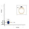 thumbnail image 4 of ANGARA Natural Oval Blue Sapphire Halo Ring with Diamond Accents in 14K Rose Gold for Women (Size-7x5mm) | September Birthstone, Anniversary, Jewelry Gift for Women | Natural Blue Sapphire Ring, 4 of 9