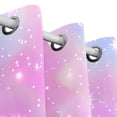 thumbnail image 3 of Pink Sky with Stars Black Out Curtains 72 Inch Length Curtains for Sliding Glass Doors Bedroom Living Room 2 Pack, 3 of 6