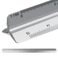 thumbnail image 1 of Regla de arquitecto triangular de escala de 30 cm - Escala: 1:20-1:25-1:50-1:75-1:10 Material: Aluminio - Escalímetro (Treinta), 1 of 5