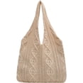 thumbnail image 1 of LHSHID Knitted Hobo Bag Women's Crocheted Shoulder Bag Large Handbags Tote Wool Woven Aesthetic Purse Top Handle Bag, 1 of 8