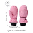 thumbnail image 3 of Spencer Kids Ski Gloves Winter Waterproof Snow Mittens Winter Warm Gloves for Boys and Girls Outdoor Activities (Suit 4-9 years), 3 of 6