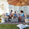 thumbnail image 4 of PUKNLY Outdoor Furniture Replacement Cushions, Fits 6-seat Sectional Rattan Conversation Set, 14 Piece Patio Water-Resistant Replacement Sofa Cushions, Liner&Cover（Beige）, 4 of 8