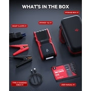 Audew Jump Starter, Car Auto Battery Jump Starter Portable 2000A Charger 20000mAh, Black