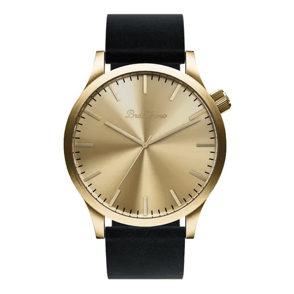 Reloj de Muñeca Malubero Bratleboro Hombre Negro con Dorado