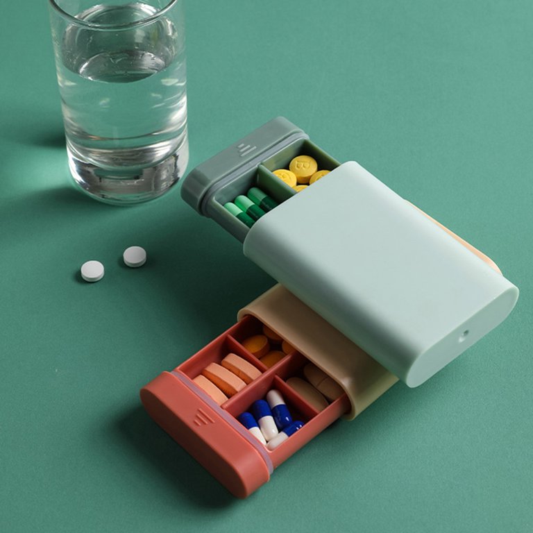 Travel Pill Container Box for Purse - Pill Organizer Small Travel Pill Case  Moisture Proof Vitamin Medicine Container Pill Dispenser Supplement Holder  Portable … in 2023