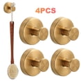 thumbnail image 1 of Ganchos Sin Taladro Con Ventosa Luxe Hold 2024 Nuevo Acero Inoxidable Al (4 Piezas Oro), 1 of 9