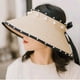 thumbnail image 4 of Sombreros de paja para mujer Sombrero de paja Lafite Verano Nuevo Sombrero de sol con protección solar Sombrero de playa con sombrilla Parte superior vacía Panamá$Sombreros con visera para, 4 of 4
