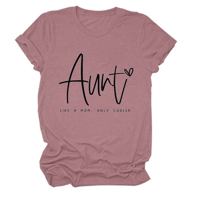 LUOGENLI T-shirts pour Femmes Mode Décontractée Lettre Manches Courtes Col Rond T-shirt Haut 4TG T-shirts Graphiques pour Femmes Saint-Patrick Or Rose TTG