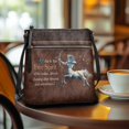 thumbnail image 3 of HELLHERO Multiple Zipper Pockets Shoulder Bag for Weekend Trips Shopping, PU Leather Waterproof Women's Shoulder Crossbody Purse, Sagittarius Centaur Print, 3 of 7
