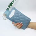 thumbnail image 1 of Pu Leather Women Wallet New Zipper Solid Color Mobile Phone Bag Large Capacity Coin Purse Blue, 1 of 6