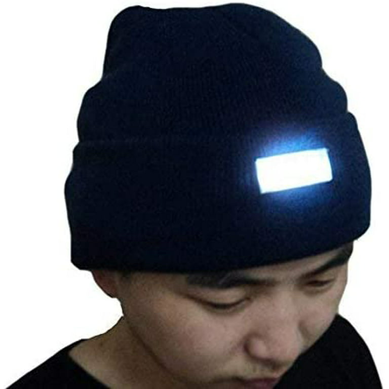 5 LED Beanie Hat, Unisex Warm Knit Hat Lighted Beanie Hat Flashlight Cap  with Headlamp Xmas Gifts for Runners Fits Most Men Women, Camouflage
