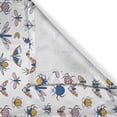 thumbnail image 3 of Ambesonne Dragonfly Kitchen Curtains, Butterfly Winged Animals, 55"x45", Rose Violet Blue and Salmon, 3 of 3