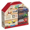 Guidecraft Wooden Truck Collection Set of 12: Vehicle Set for Toddlers