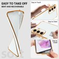 thumbnail image 6 of Compatible with Samsung Galaxy A35 5G Case Cute Luxury Plating Design for Women Girly, Soft TPU Shockproof Reinforced Corners Protective Phone Case for Galaxy A35 5G 6.6", White, 6 of 12