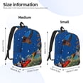 thumbnail image 3 of Honeii Colorful Coral Reef Print Canvas College Laptop Backpack, Durable Rucksack Travel Notebook Bag School Backpack Book Bag for Men Women-Medium, 3 of 7