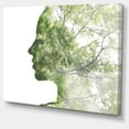 thumbnail image 2 of Dame Combinée avec Arbre Vert - Impression sur Toile Portrait, 2 of 4
