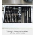 thumbnail image 3 of Yamazaki Home Cutlery Organizer - Three Styles, Black, ABS Plastic, Expandable I, Adjustable, Expandable, No Assembly, 3 of 7