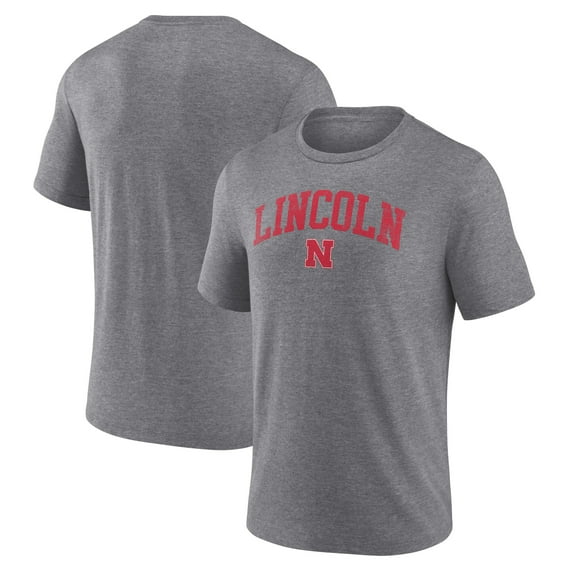 Men's Heather Gray Nebraska Huskers Arched City Tri-Blend T-Shirt
