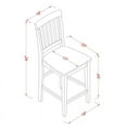 thumbnail image 7 of East West Furniture Eden 3-piece Dining Set with Stool in Buttermilk/Cherry, 7 of 7