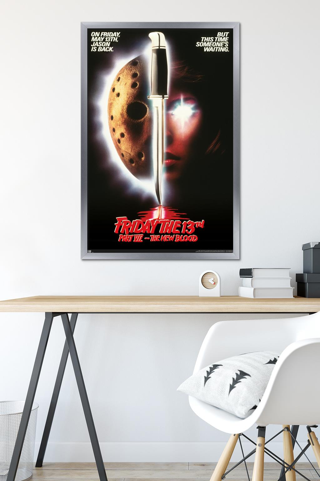 Friday The 13th Part ViI: The New Blood - One Sheet Wall Poster, 22.375" x 34", Framed