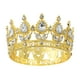 thumbnail image 1 of Toppers de pastel en mini corona Uxcell, tiara de aleación de reina y princesa con cristal para decoración de pastel de cumpleaños, oro blanco/blanco, 1 of 6