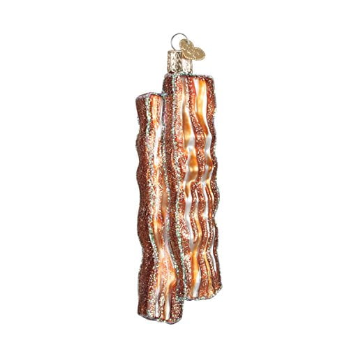 Ornements de Noël du Vieux Monde : Bandes de Bacon Ornements en Verre Soufflé pour Arbre de Noël