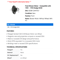 thumbnail image 2 of Front Blower Motor - Compatible with 1981 - 1994 Dodge B350 1982 1983 1984 1985 1986 1987 1988 1989 1990 1991 1992 1993, 2 of 2